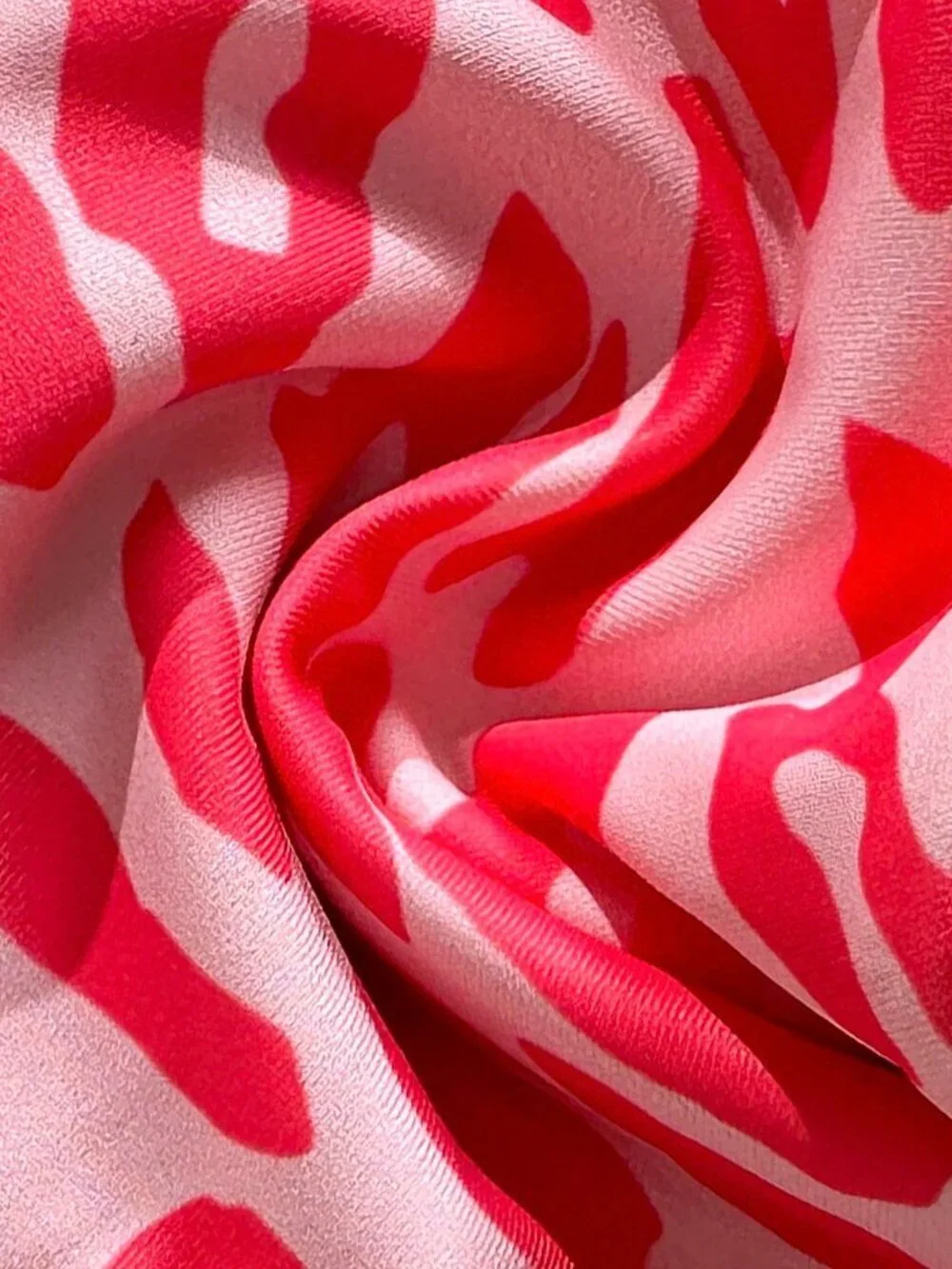 Watermelon pink Leopard Print Spaghetti Strap Tie Women's Beach Bikini Set